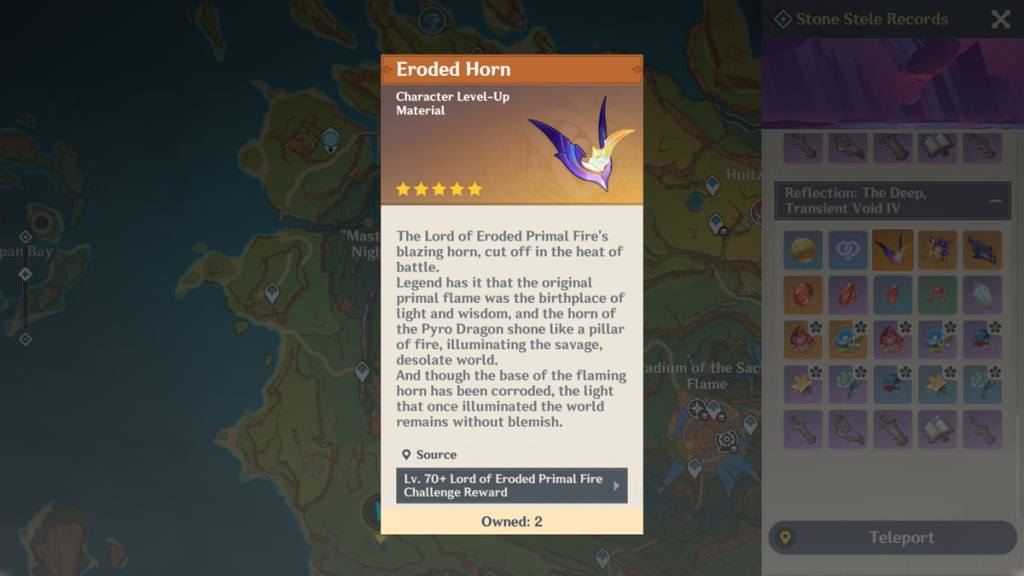 Eroded Horn - escoffier talent material in genshin impact