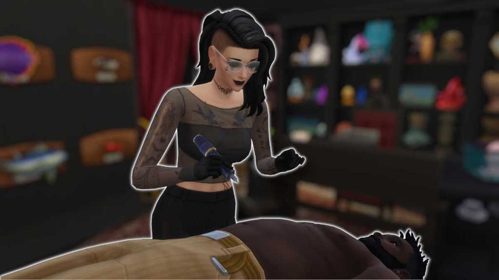 Giving a tattoo in The Sims 4