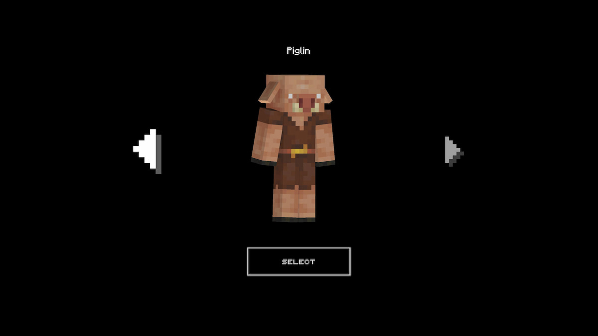 Piglin skin in A Minecraft Movie DLC