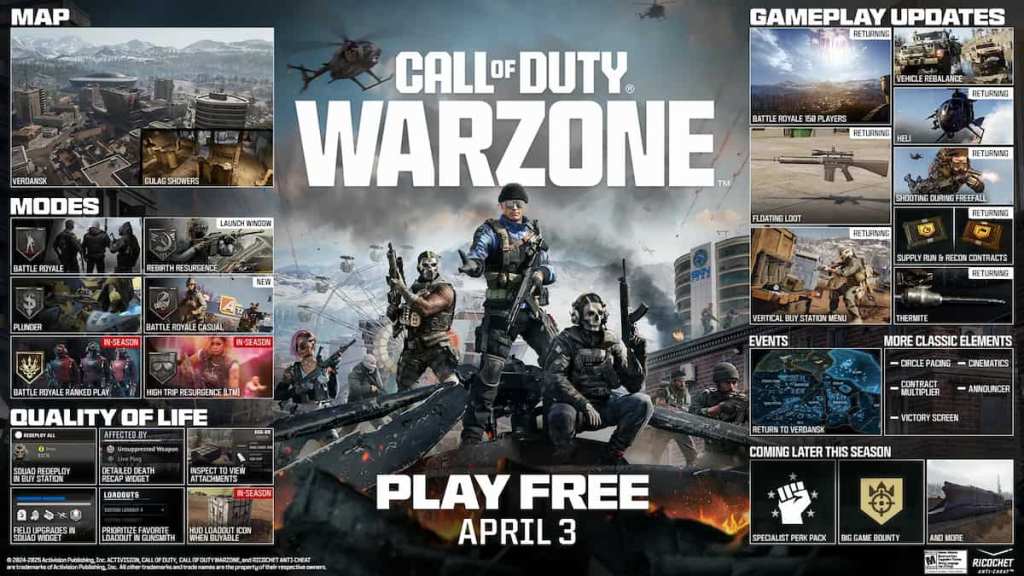 Warzone BO6 season 3 roadmap