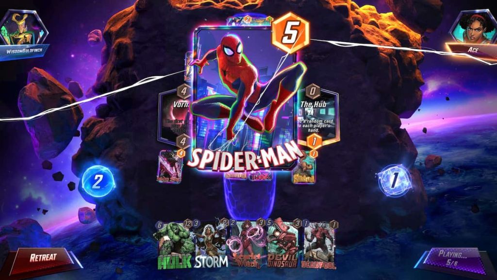 Marvel Snap gameplay screenshot