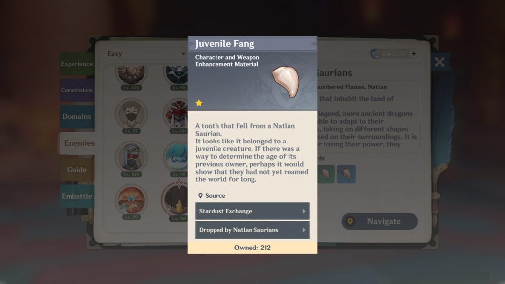 Juvenile Fang is one of Ifa's ascension and talent materials