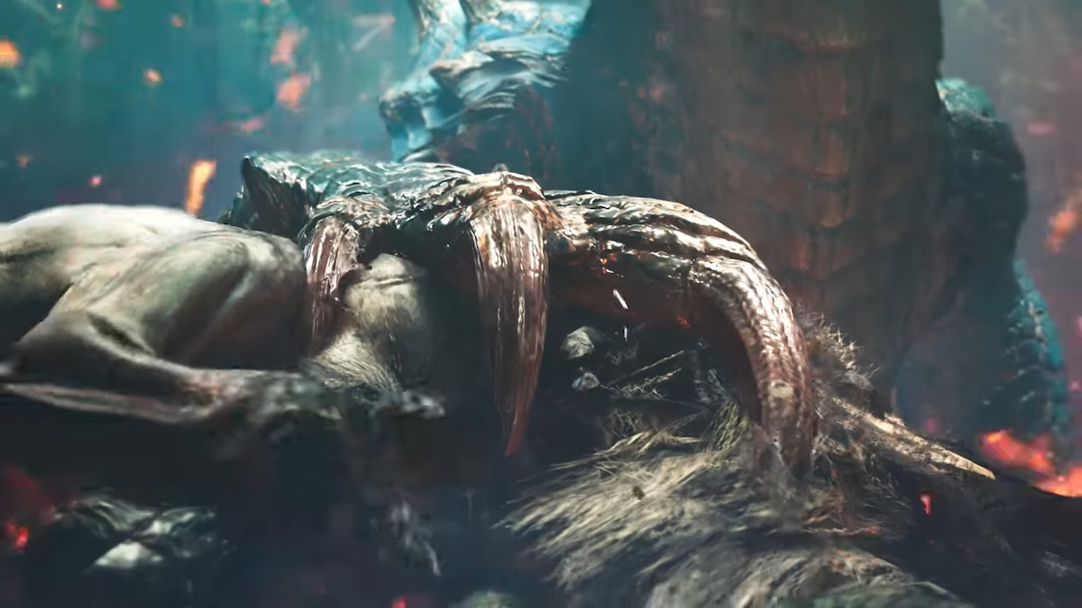 Lagiacrus stomping on another monster