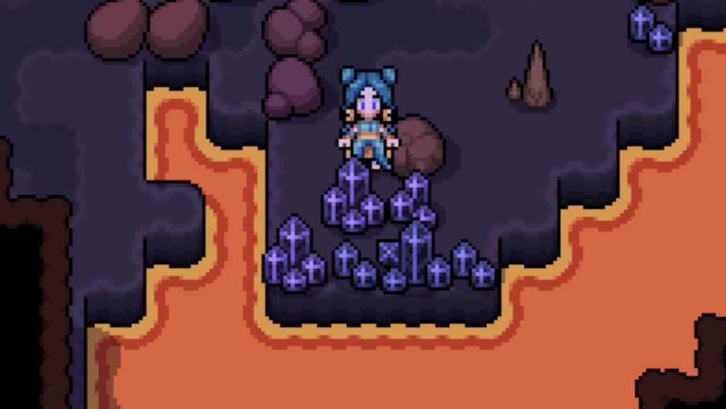 Obsidian Crystals in Fields of Mistria