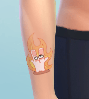 Freezer Bunny tattoo design in The Sims 4