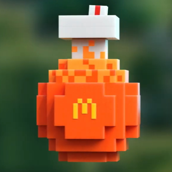 Soda Potion A Minecraft Movie and McDonald's collectible.