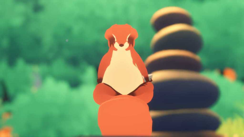 My squirrel meditating on new recipes at a Squirrel Sanctuary in Squirreled Away