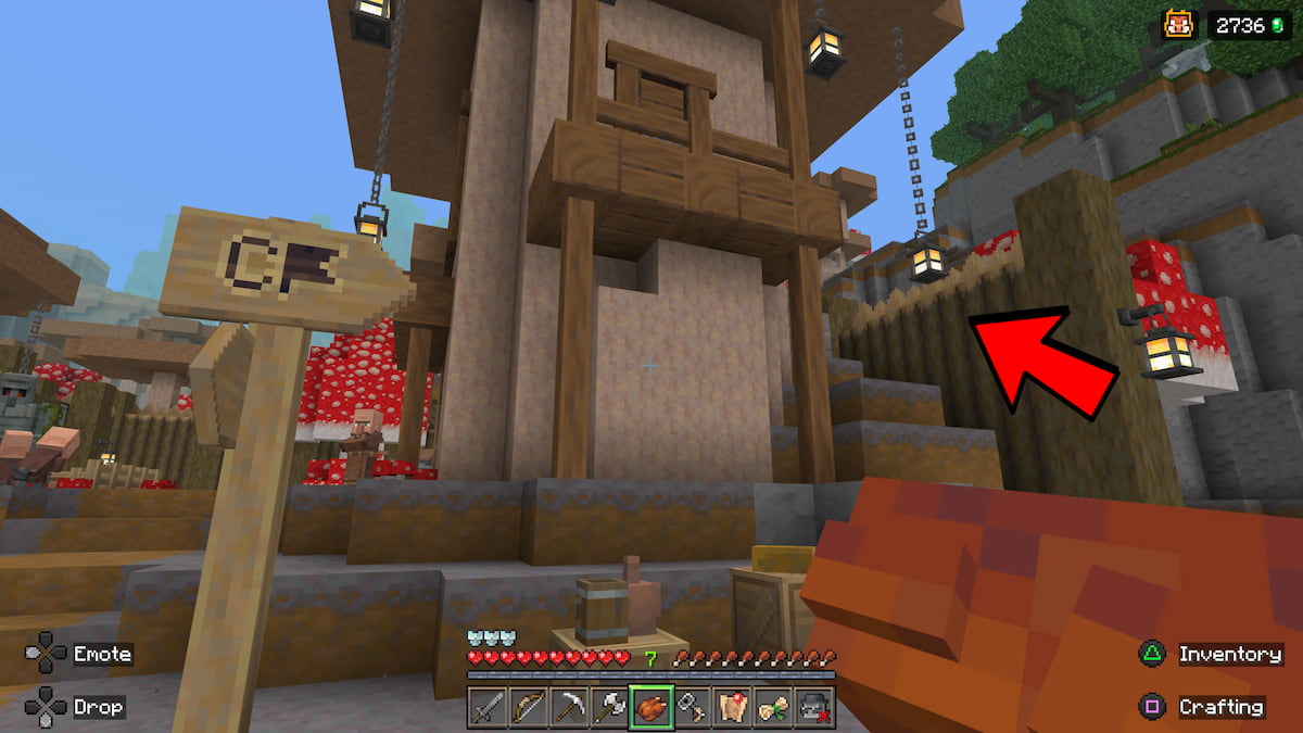 Using the pathway behind Wilderness house