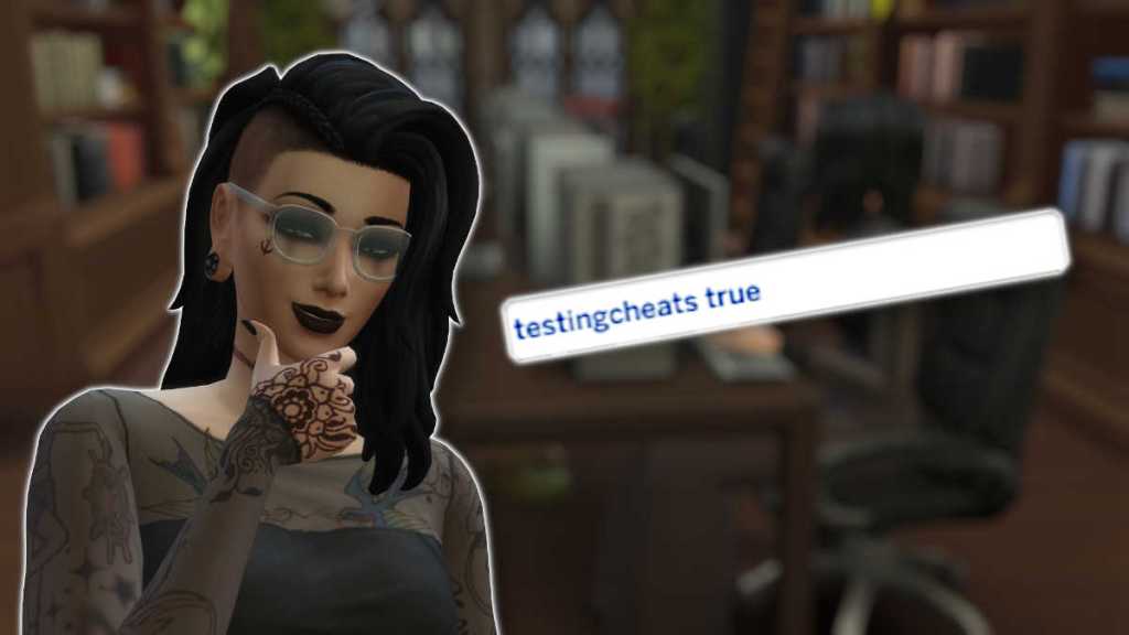 Thinking Sim and the testingcheats cheat in The Sims 4