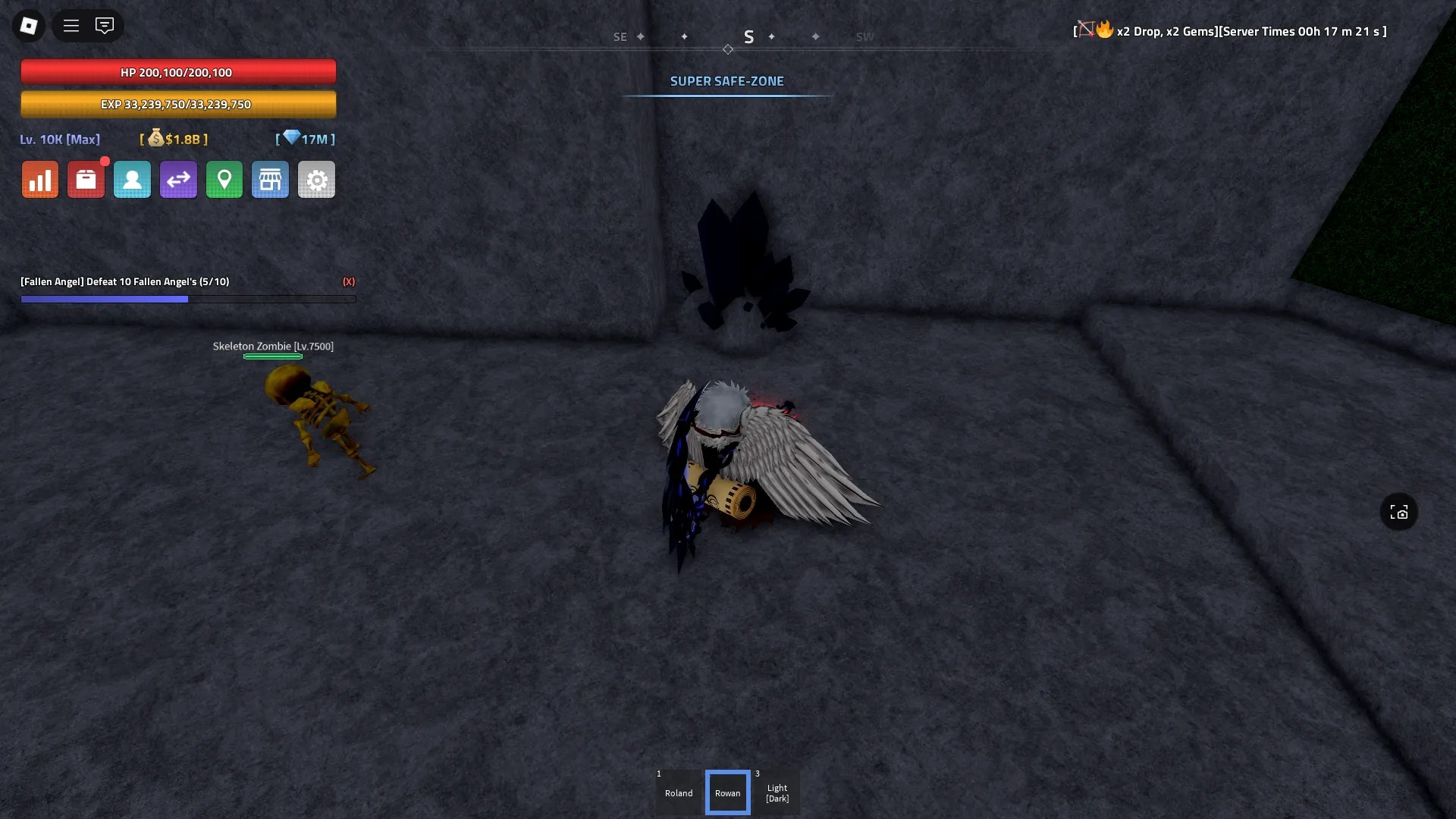 A player looking at a Limitbreak Stone ore node that spawned inside the Dungeon Cave