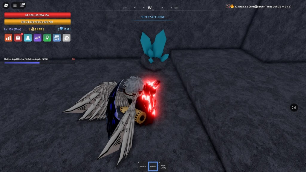 A player looking at a Tempest Ore node that spawned inside the Dungeon Cave