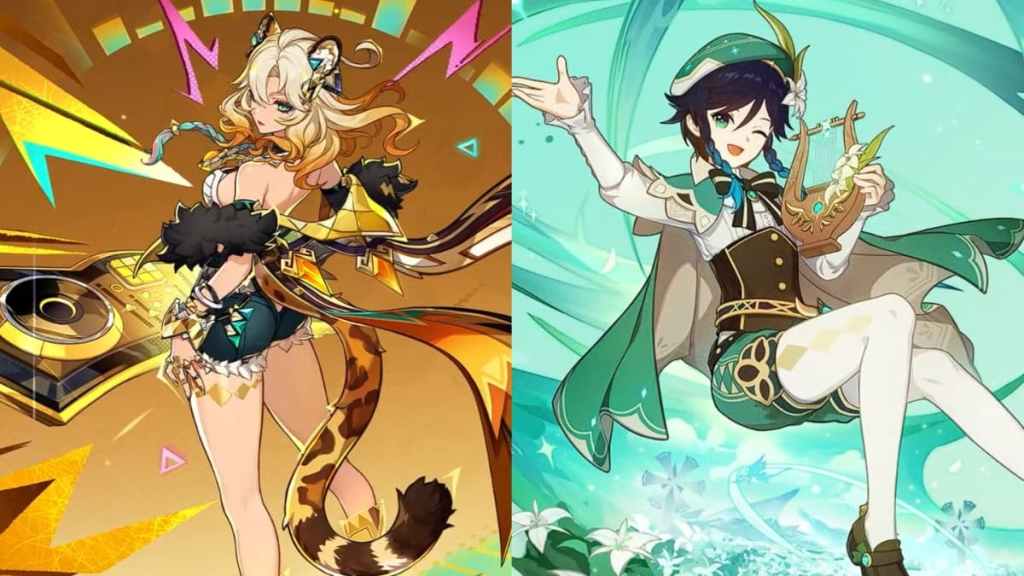 Xilonen and Venti from Genshin Impact