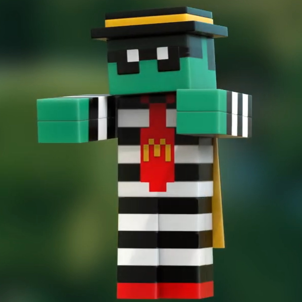 Zombie Hamburglar A Minecraft Movie and McDonald's collectible.