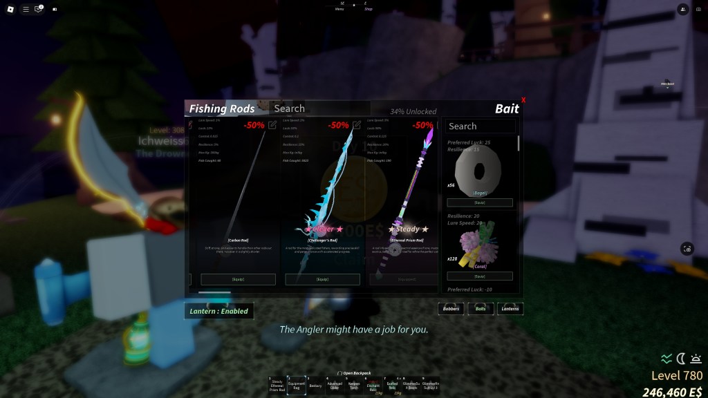 All Fisch rods have been nerfed