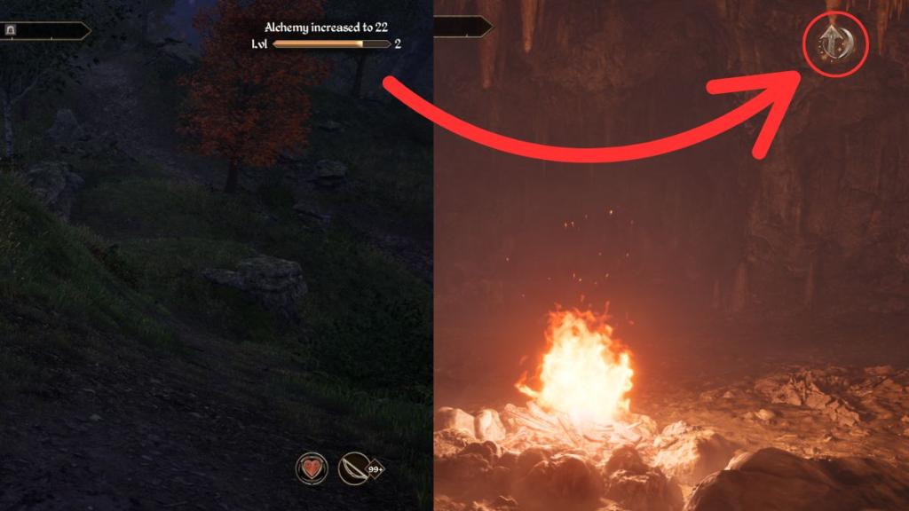 A screen that shows the User Interface for leveling up