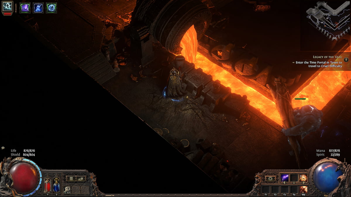 Traveling through The Molten Vault in Path of Exile 2