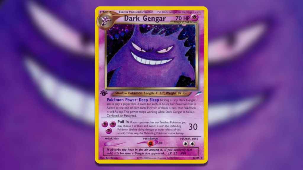 Screenshot of Pokemon TCG Holofoil Dark Gengar (First Edition) – Neo Destiny