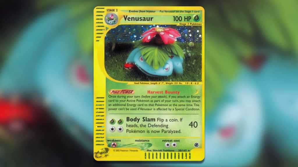 Holofoil Venusaur – Expedition card art