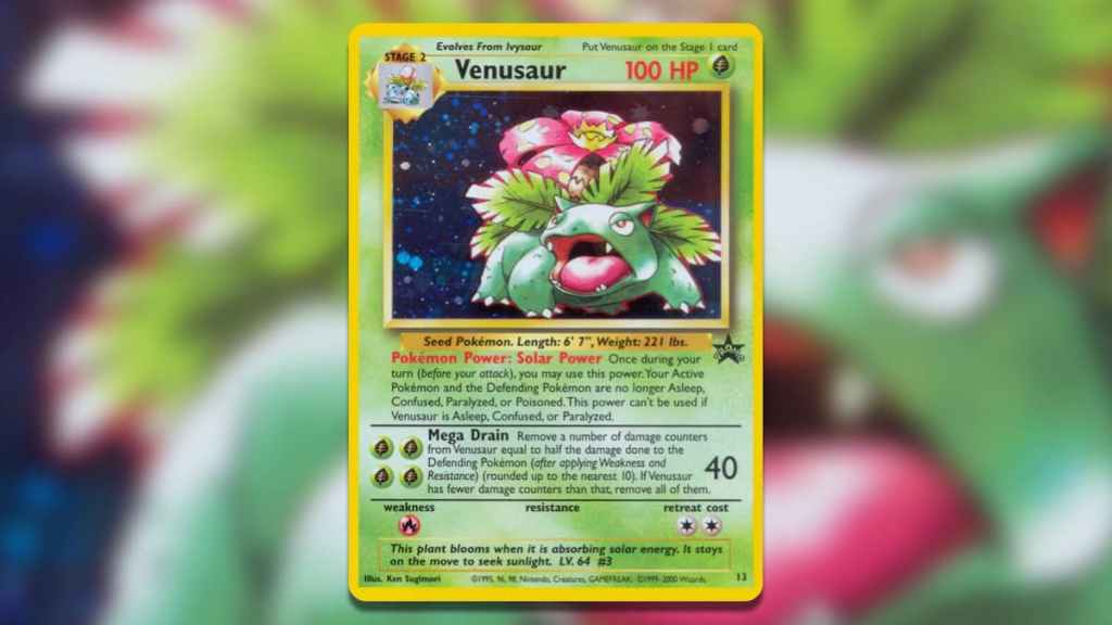 Holofoil Venusaur #13 – Black Star Promos card art