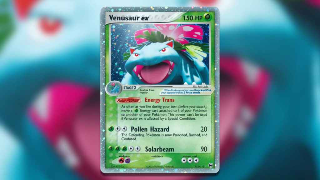 Holofoil Venusaur ex – Fire Red & Leaf Green card art