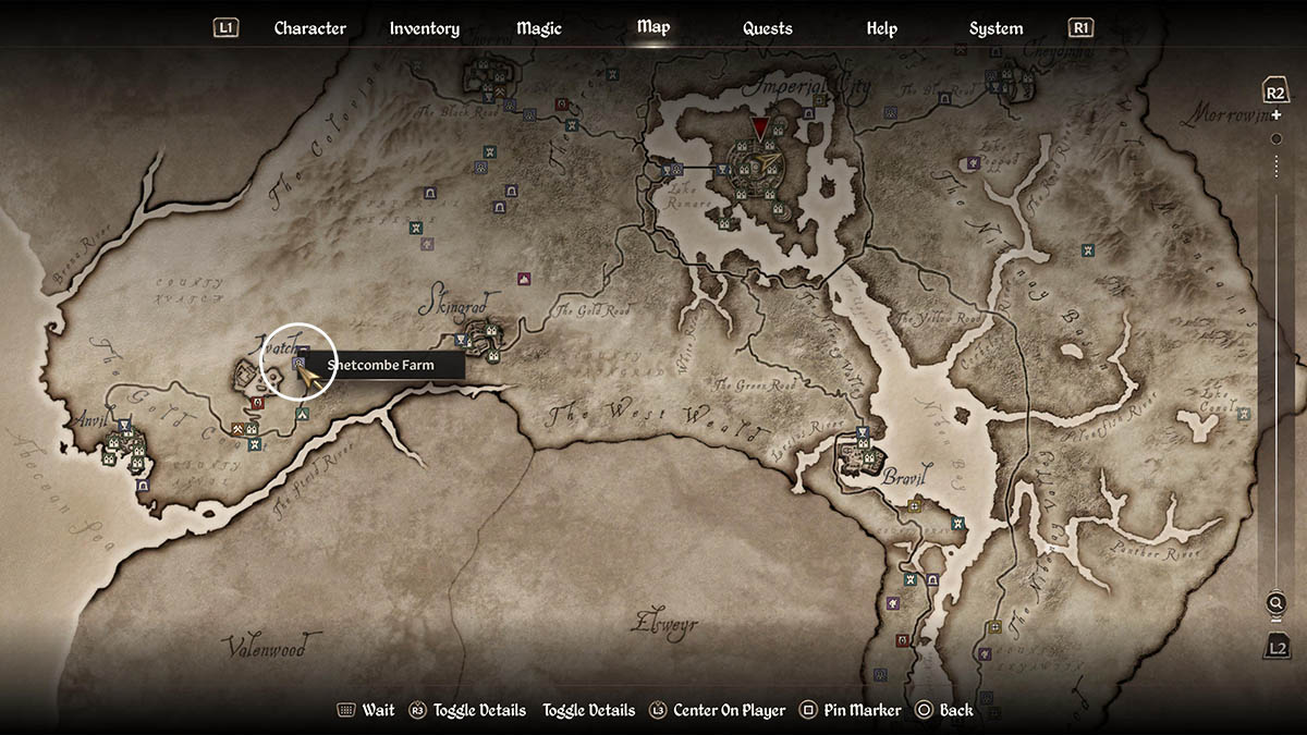 Shetcombe Farm's location.