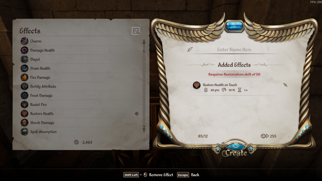 A spell being denied in Oblivion Remastered