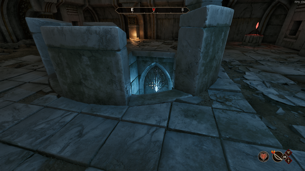 The pillar opens to a door