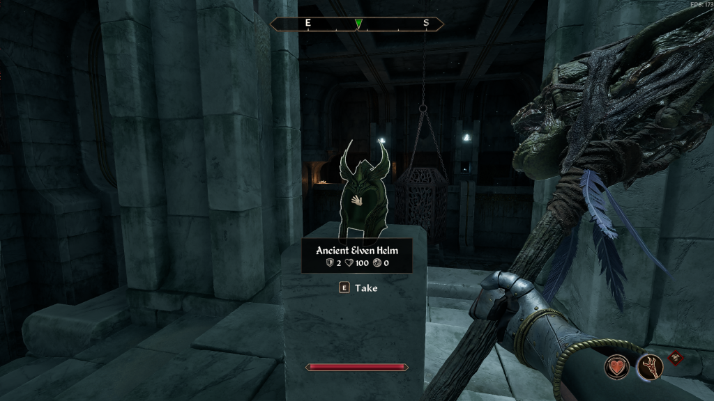 The Ancient Elven Helm inside the Vahtacen's Secret ruins