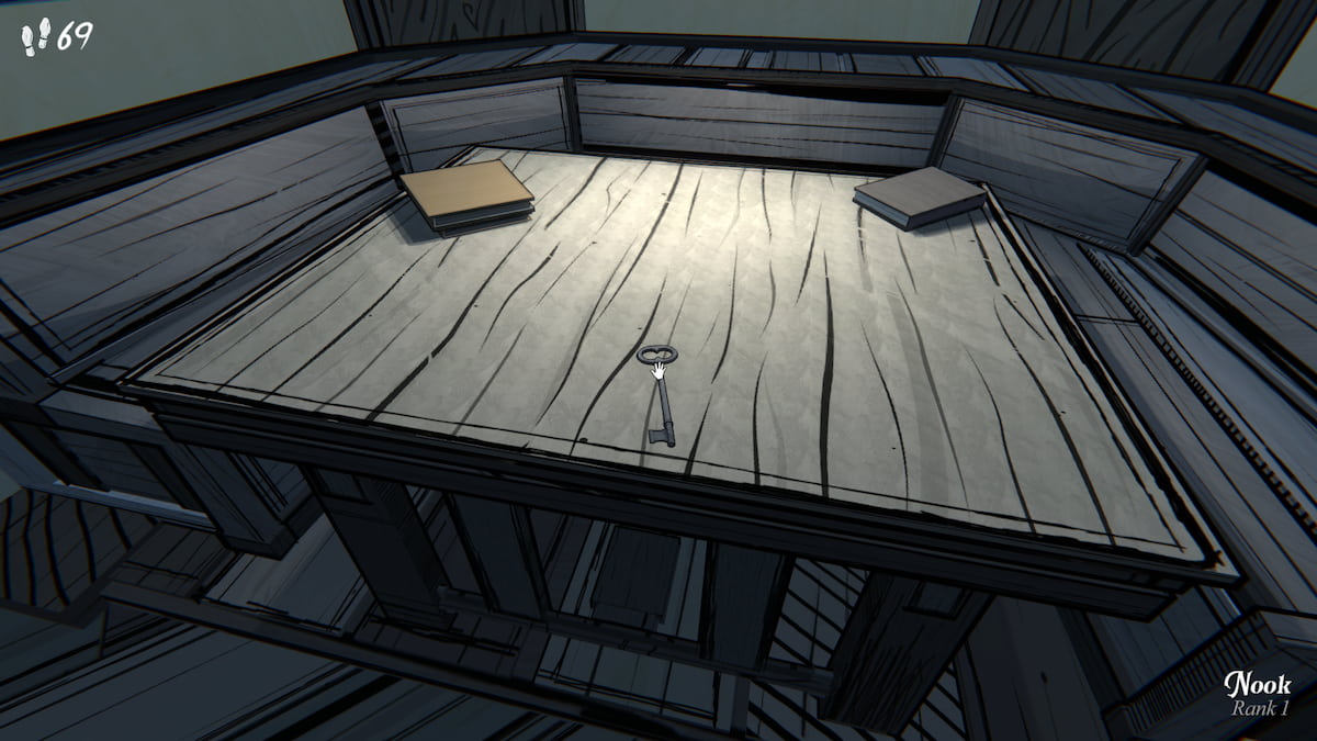 Picking up a key in Nook
