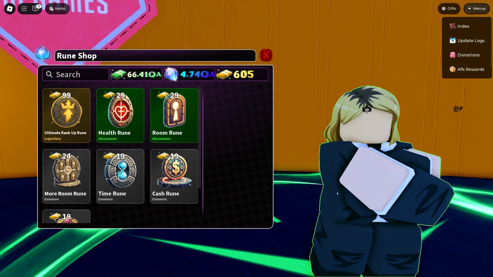 Location of the Runes Shop in Arise Crossover and a preview of its stock