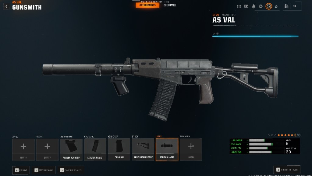 an image of AS-VAL loadout in Black Ops 6
