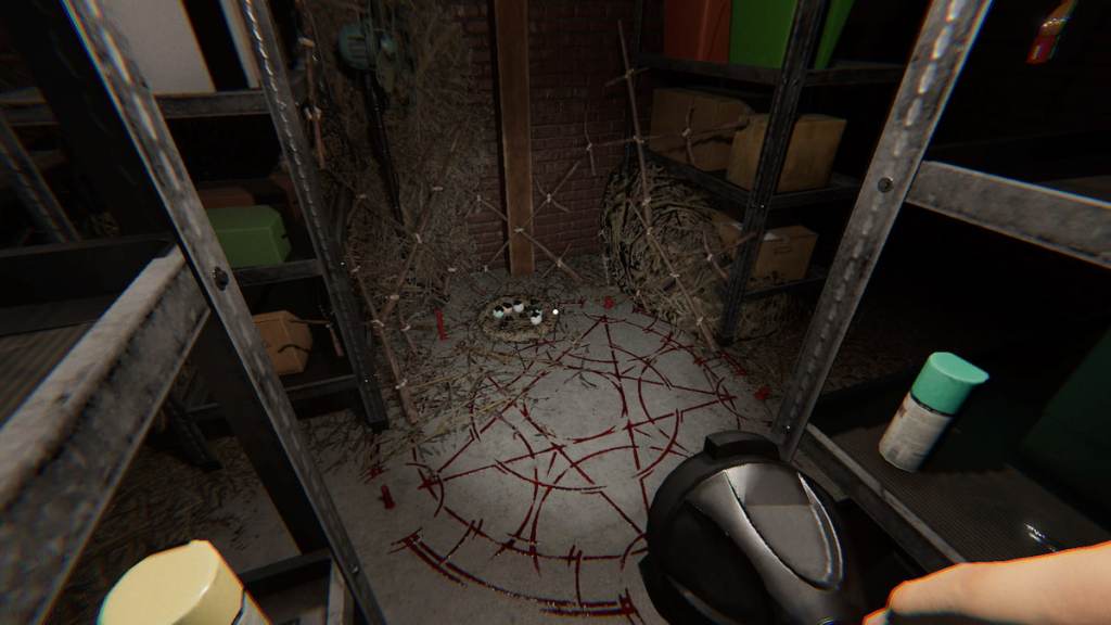 Forest Minion nest in basement at 42 Edgefield Road in Phasmophobia