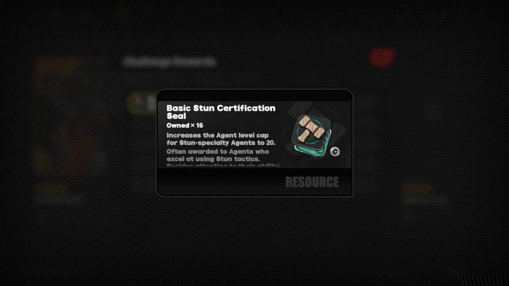 basic stun certification seal is one of ju fufu's level up materials