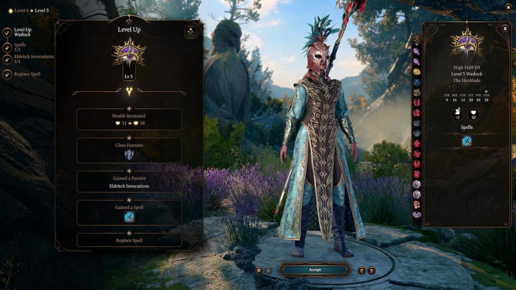 BG3 Hexblade Warlock level 5 abilities