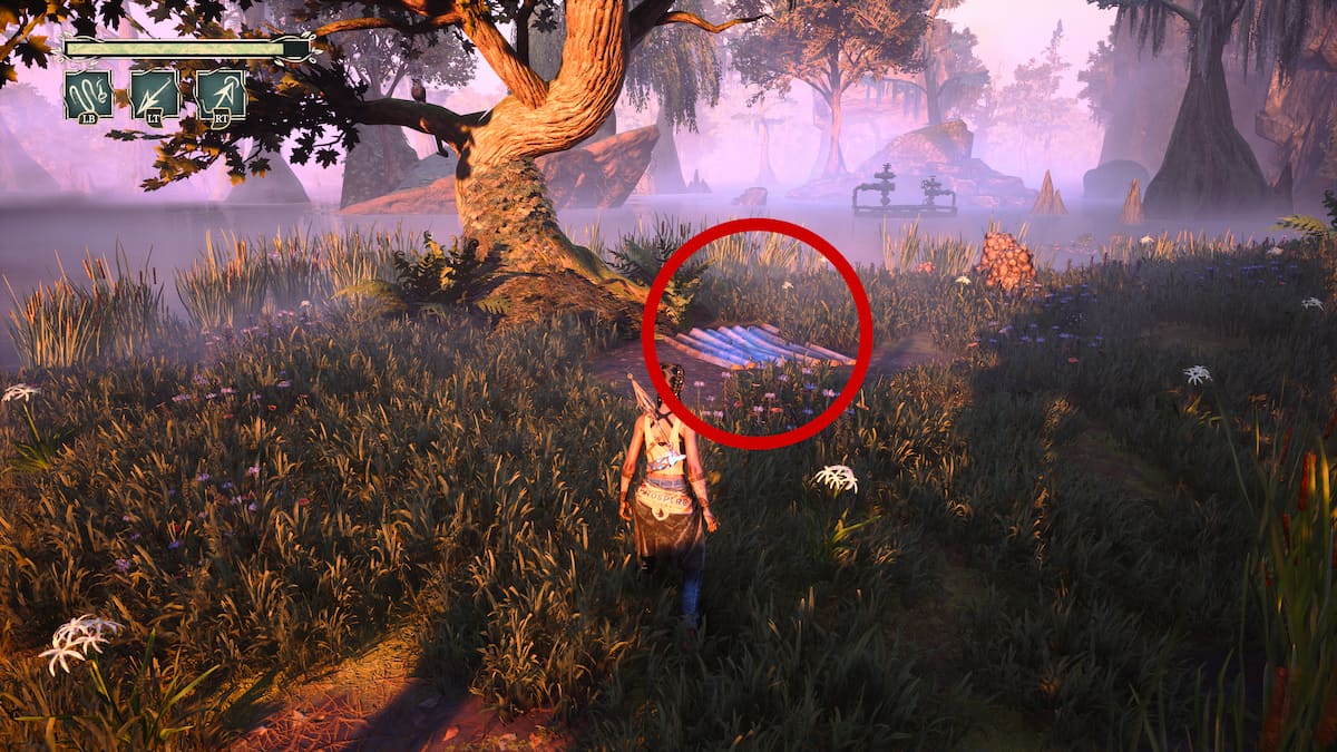 Tin near a tree in Chapter 3