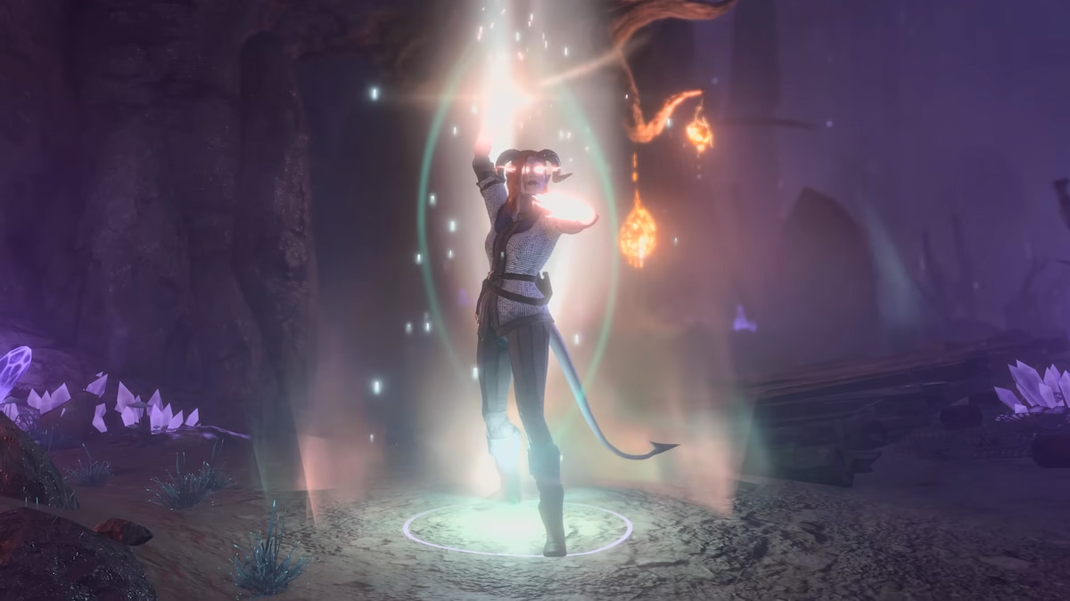 A death domain cleric using magic in BG3