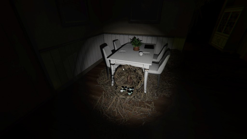 Forest Minion nest in dining room at 13 Willow Street in Phasmophobia