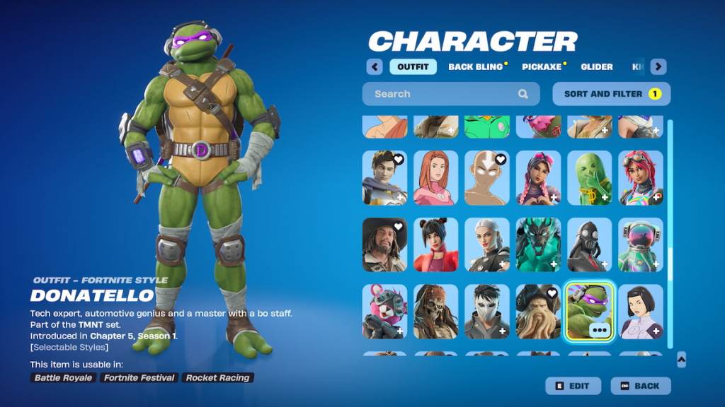 TMNT Donatello in Fortnite