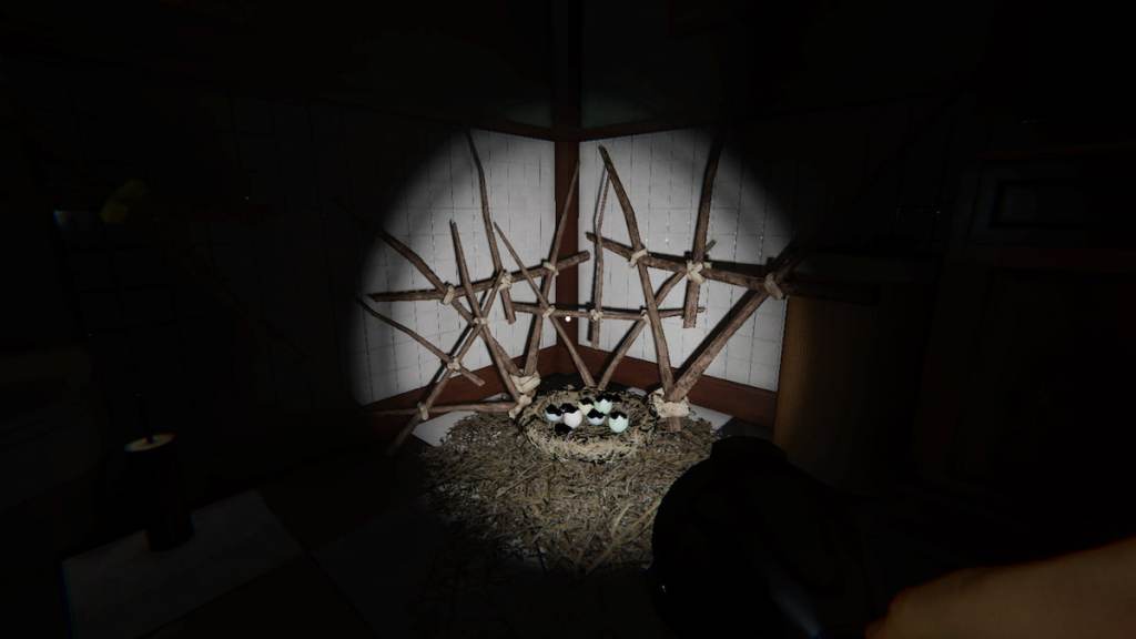 Forest Minion nest in bathroom in Phasmophobia