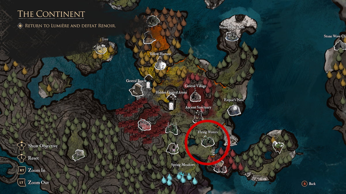 Flying Waters map location