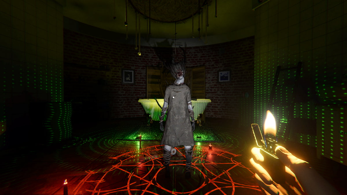 The Cursed Hollow Easter event Forest Spirit in a summoning circle in Phasmophobia