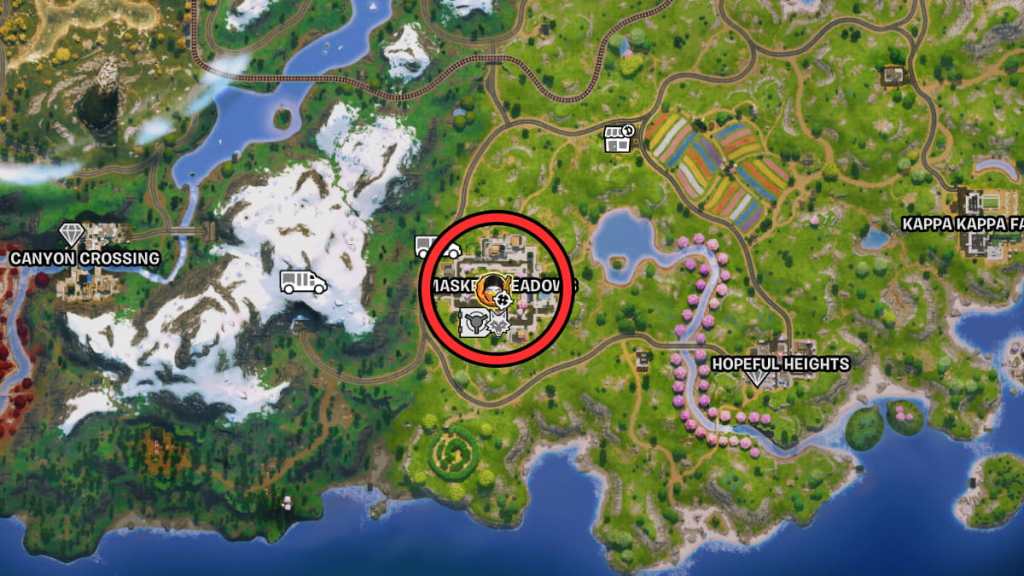 Fortnite Scorpion's Masked Meadows map location