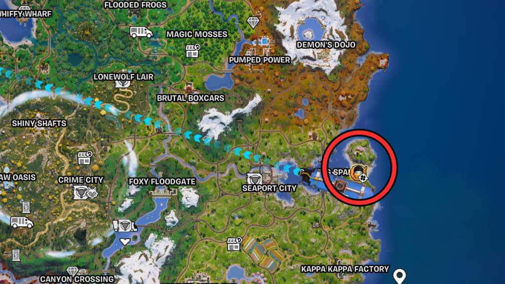 Fortnite Scorpion's Shining Span map location