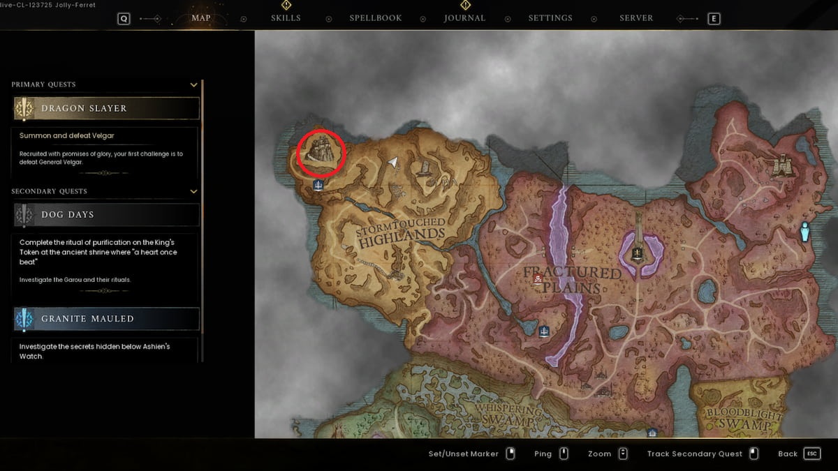 Garou King fortress map location