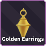 Golden Earrings Equipment item from the Verse Piece Roblox experience