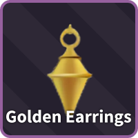 Golden Earrings Equipment item from the Verse Piece Roblox experience
