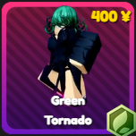 Green Tornado unit from Anime Rangers X Roblox experience