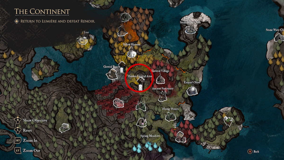 Hidden Gestral Arena map location