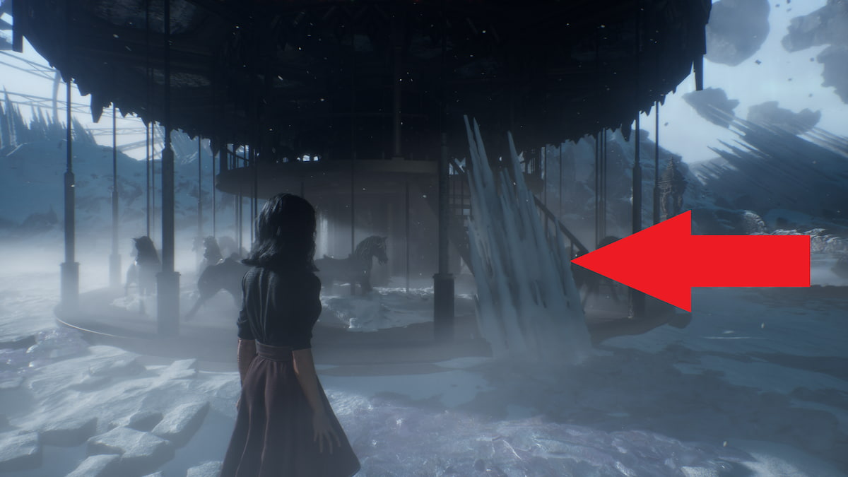 Ice spikes blocking the Carouself