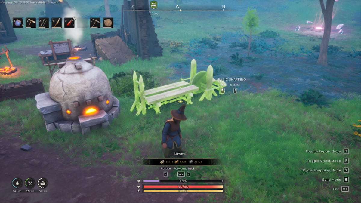 Crafting the Sawmill Crafting station